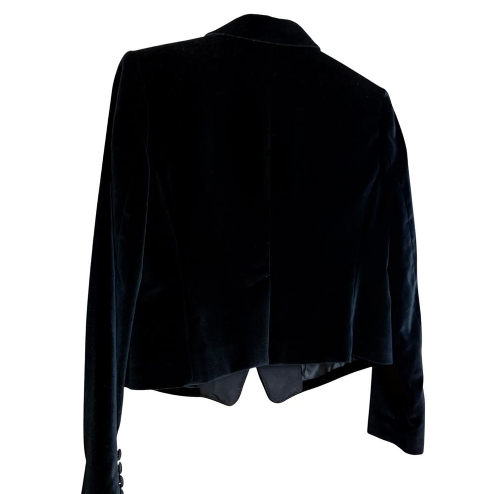 EQUIPMENT X TABITHA SIMMONS Bourlet Faille-Trimmed Cotton-Velvety Blazer Size 2 - Picture 9 of 11